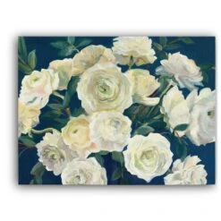 Roses In Cobalt Vase