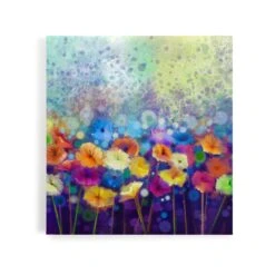 Gerbera Flowers On Blue