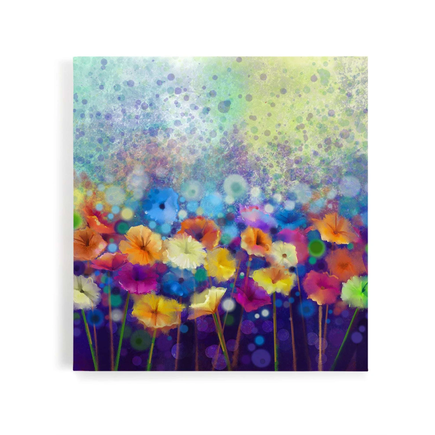 Gerbera Flowers On Blue