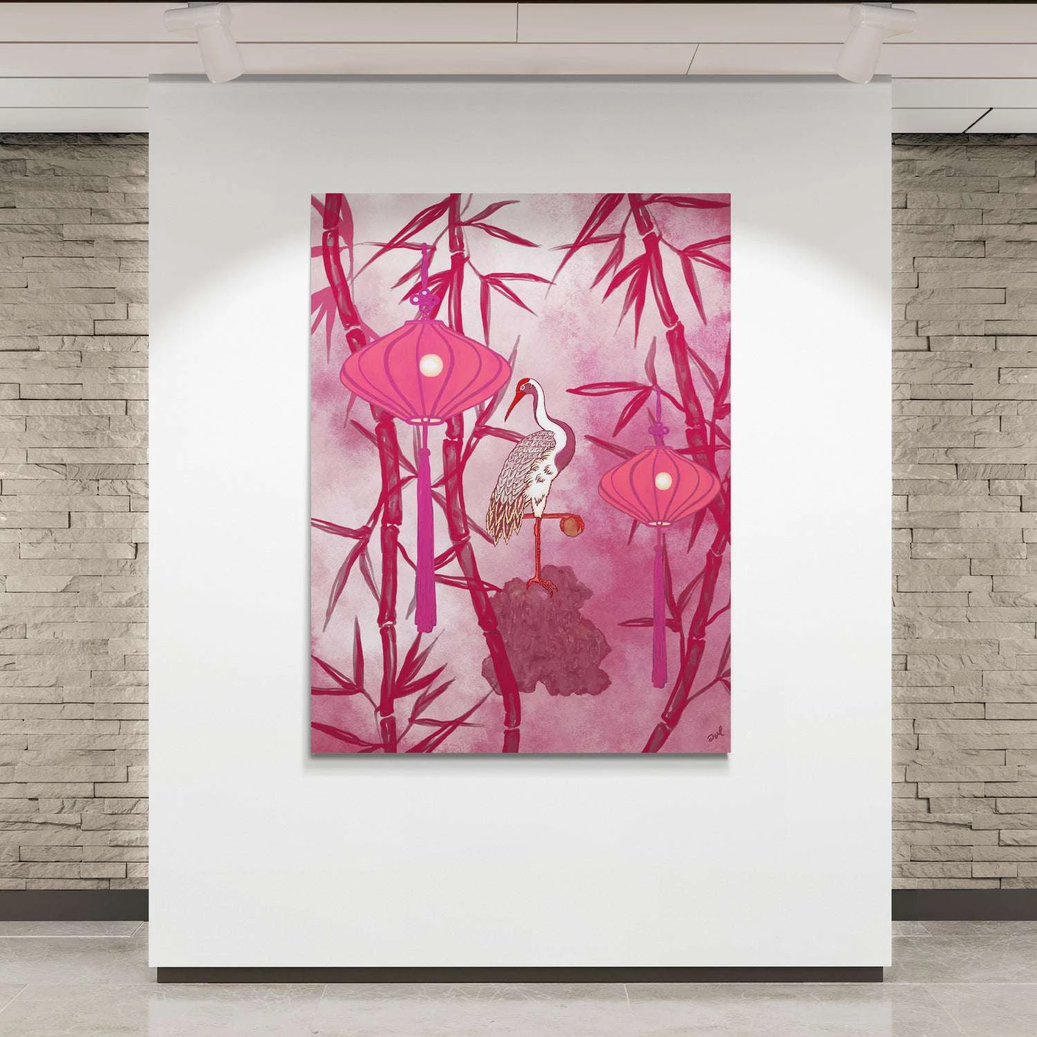 Crane Amongst The Bamboo - Image 5