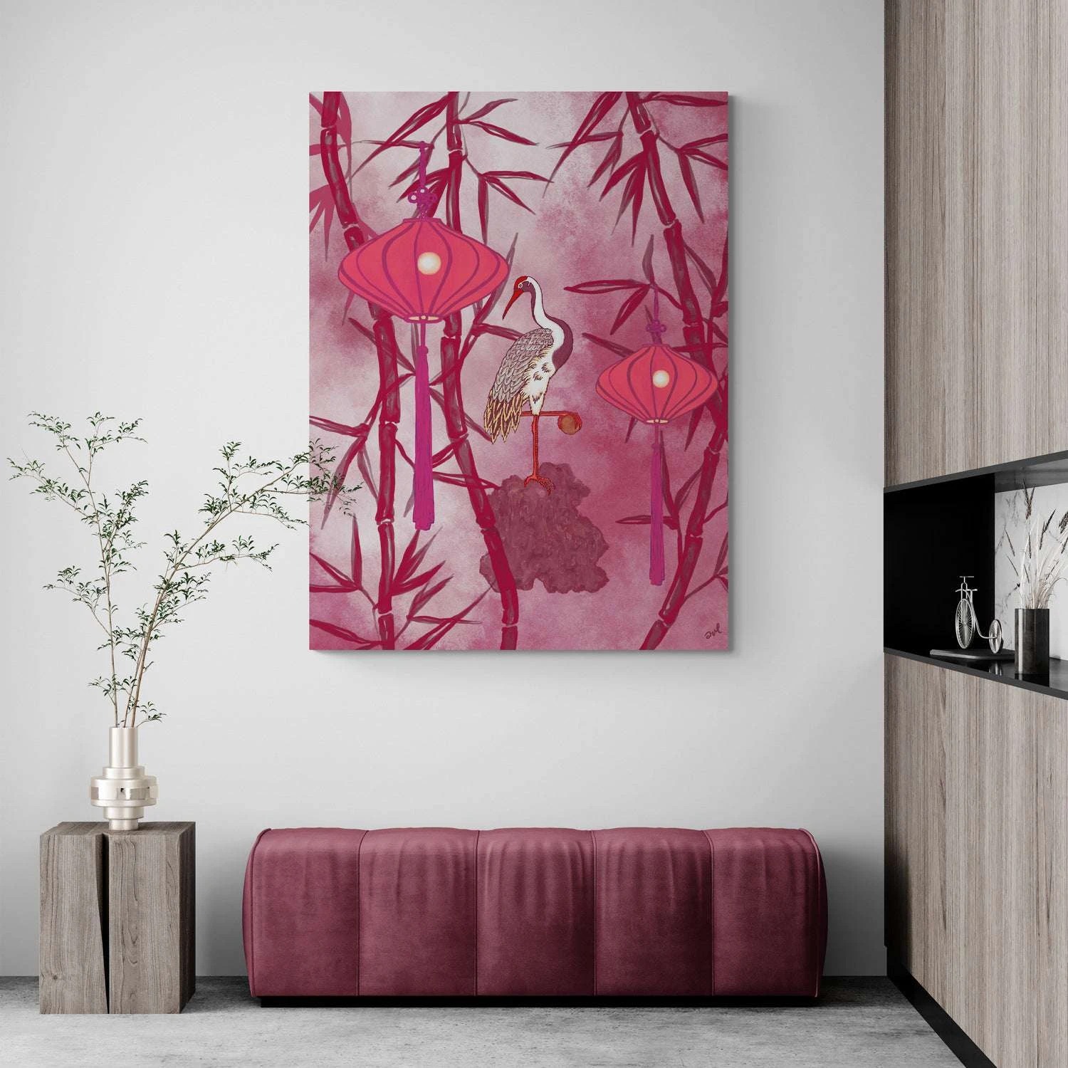 Crane Amongst The Bamboo - Image 2