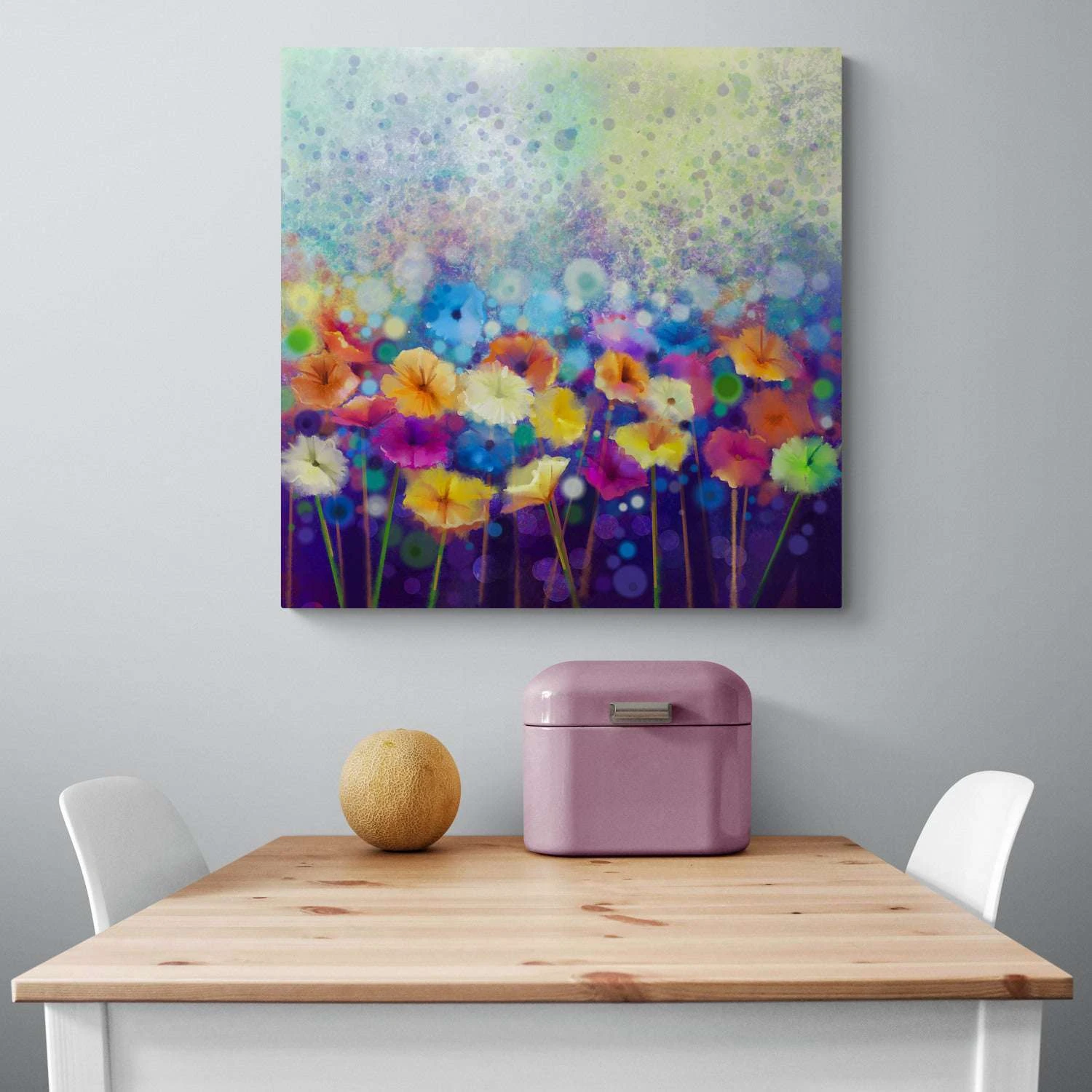 Gerbera Flowers On Blue - Image 2