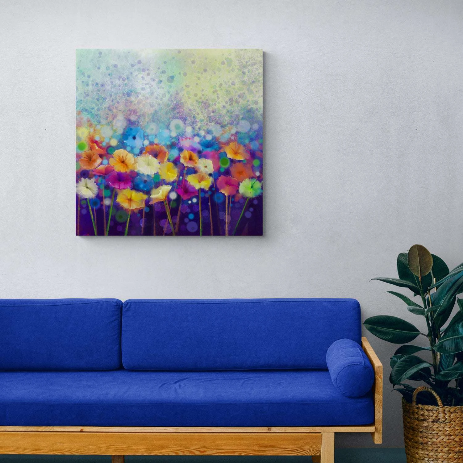 Gerbera Flowers On Blue - Image 4