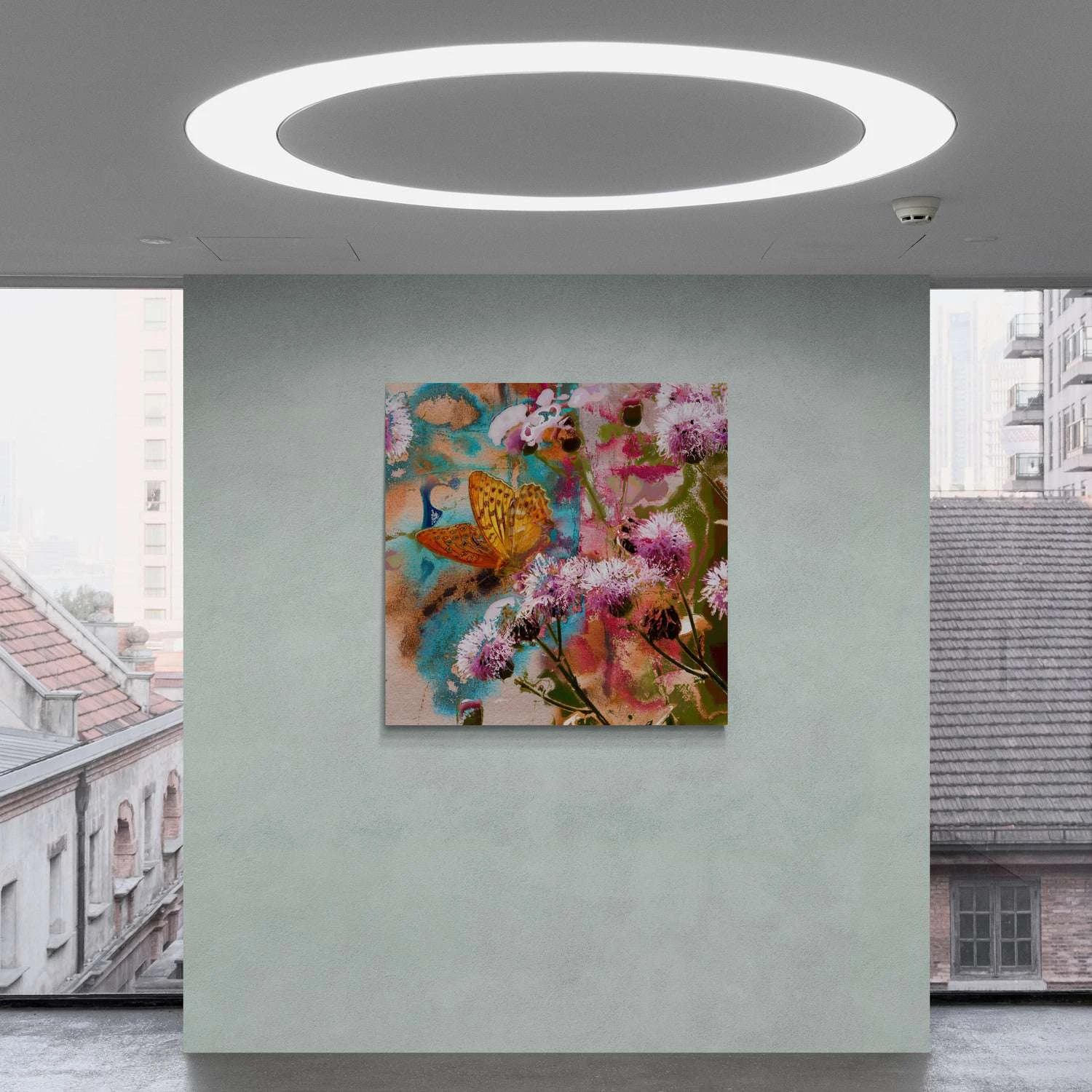 Butterfly On Thistle Flowers - Image 4